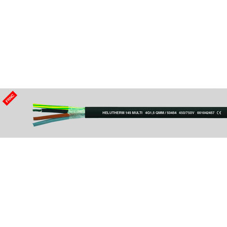 Helukabel HELUTHERM® 145 Multi Hochtemperaturleitung 2 x 0.50 mm² Schwarz 53392 100 m