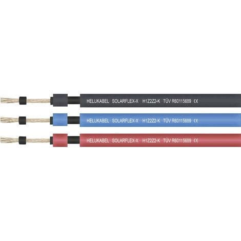Helukabel SOLARFLEX®-X H1Z2Z2-K 713546 Câble photovoltaïque 1 x 4 mm² bleu Marchandise vendue au mètre X950301