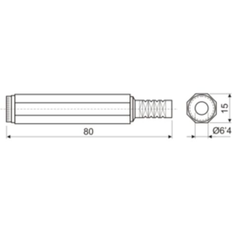 Hembra aérea de 6.35 mm Electro Dh 15.155/ST 8430552024032