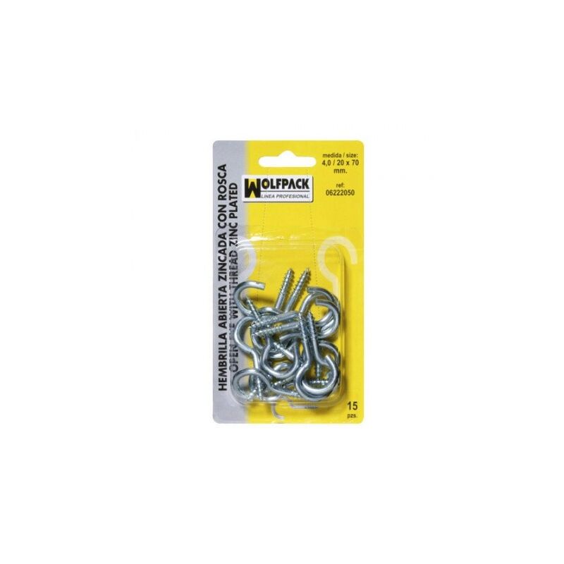 

Hembrilla abierta 4,0 / 20 x 70 mm. (15 piezas)