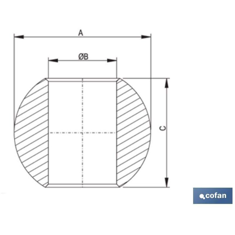 Alcayata cincado blanco 14X25 Cofan