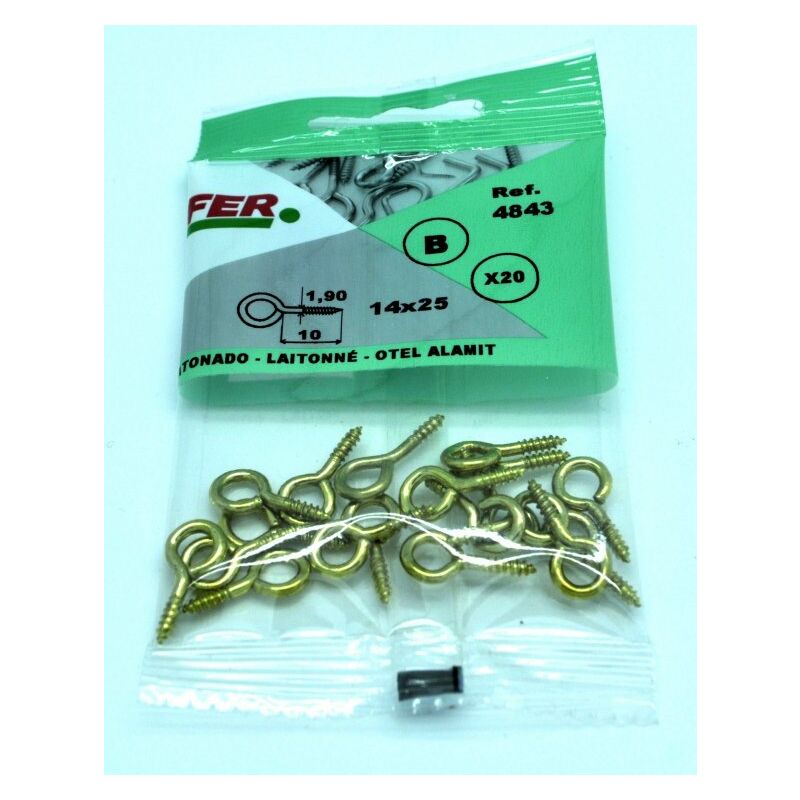 

Industrias Fer - HEMBRILLA CERRADA LATONADA 2.7X30 BLISTER