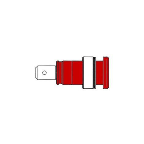 Hembrilla de seguridad aislada 4mm / roja (seb 2620-f6,3)