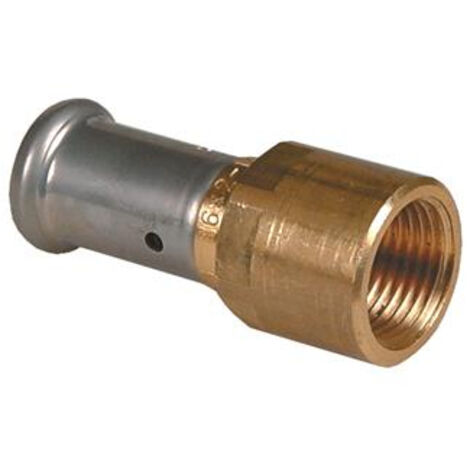 HENCO Messing-Pressfitting gerade Innengewinde Ø26 x 1 - 18P-2606