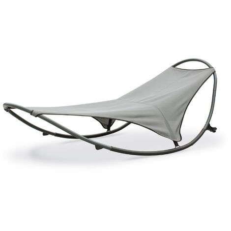 HENDAYE - Tumbona de acero y lona plastificada - DCB GARDEN