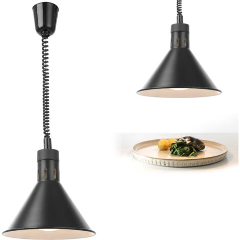Hendi 273845 - Konische Hängelampe, schwarz, Durchmesser 275 mm, 250 W