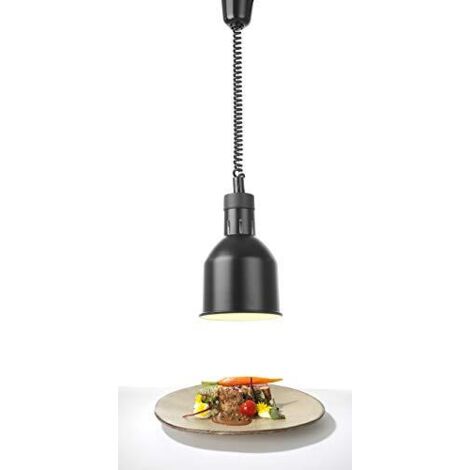 Hendi 273852 - Lampada a sospensione cilindrica conica, nera, diametro 175 mm, 250 W