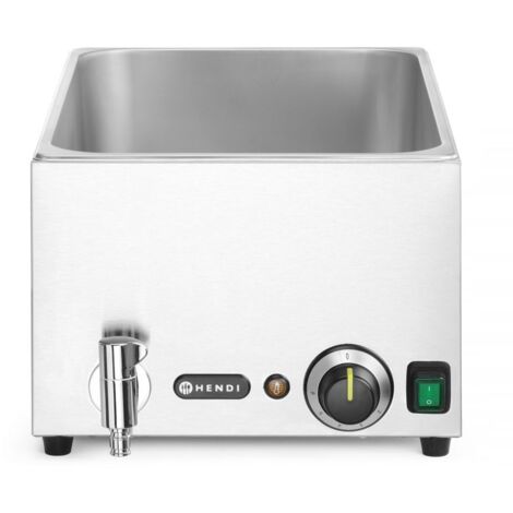 HENDI Bain-Marie Ranger mit Ablasshahn, GN 1/1, 230V/1000W, 576x334x(H)241mm