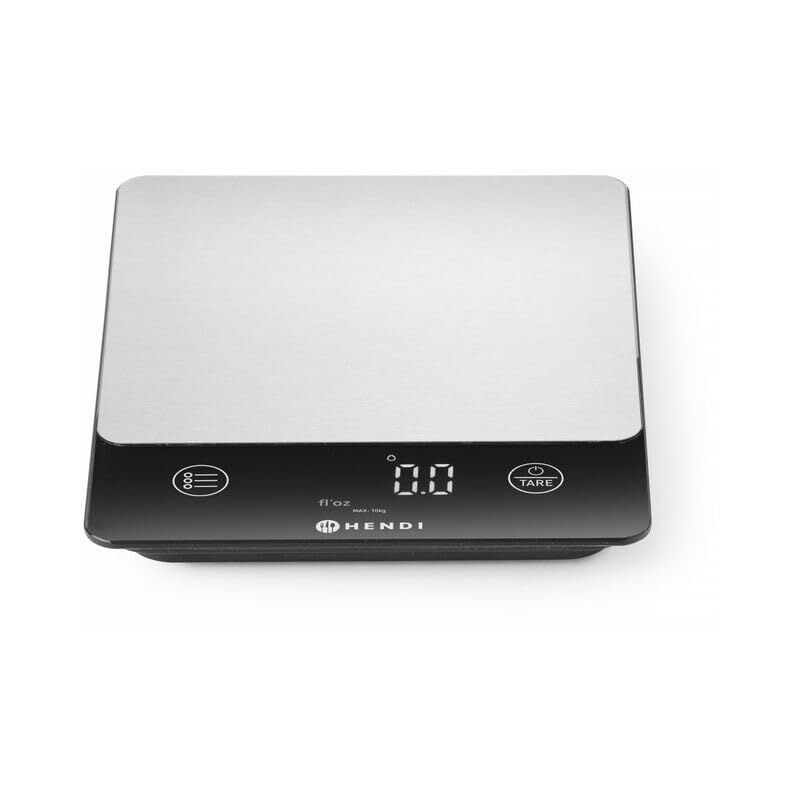 Hendi - Bilancia da cucina digitale, display led digitale e tattile, max. 10 kg, ricaricabile e resistente all'acqua e alla polvere IP67,