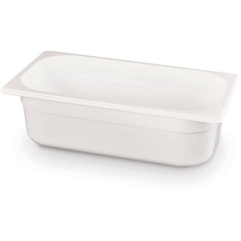 HENDI Gastronorm-Behälter 1/3, GN 1/3, 2,5L, Weiß, 325x176x(H)65mm