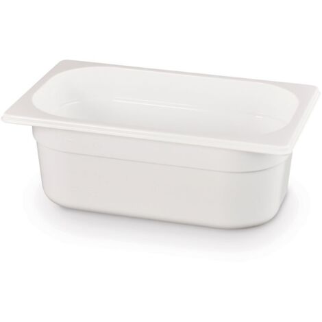 HENDI Gastronorm-Behälter 1/4, GN 1/4, 1,8L, Weiß, 265x162x(H)65mm