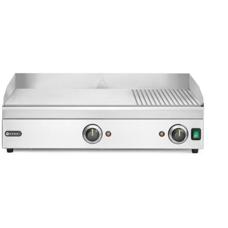 HENDI Grillplatte 1/3 gerillt, Kitchen Line, 220-240V/3500W, 697x474x(H)241mm