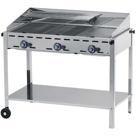 HENDI Grillsystem Green Fire 3 Brenner, Profi Line, 17,4kW, 1078x612x(H)825mm