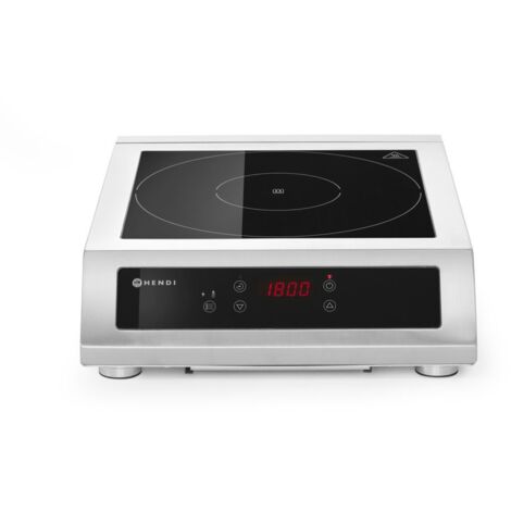 HENDI Induktionskocher Modell 3500 D XL, Profi Line, 230V/3500W, 390x560x(H)120mm