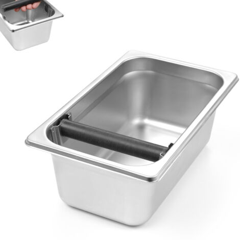 HENDI Kaffeesatz-Abklopfbehälter, GN 1/4, 265x162x(H)100mm