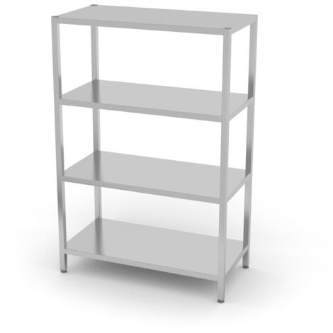 HENDI Lagerregal mit 4 Regalen – verschraubt, Kitchen Line, 1000x400x(H)1800mm