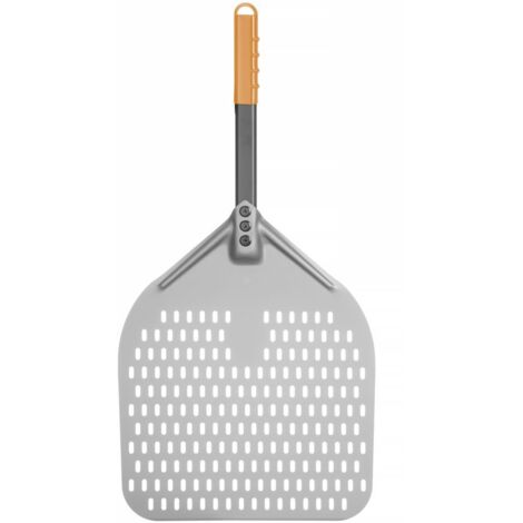 HENDI Pizzaschaufel - eckig, gelocht, kurzer Griff, 350x710mm