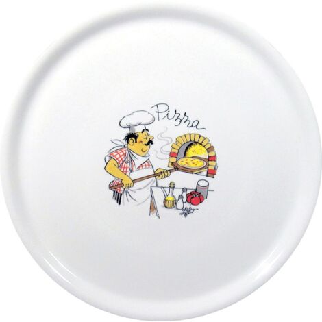 HENDI Pizzateller Traditional, Weiß, ⌀330mm