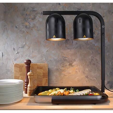 HENDI Scaldavivande a lampade infrarosse, Alluminio, negro