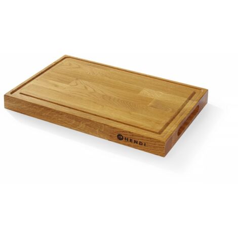 HENDI Servierbrett aus Eichenholz, 420x280x(H)40mm