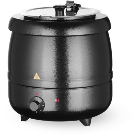 HENDI Suppenkessel, Kitchen Line, 8L, Schwarz, 230V/400W, ⌀330x(H)363mm