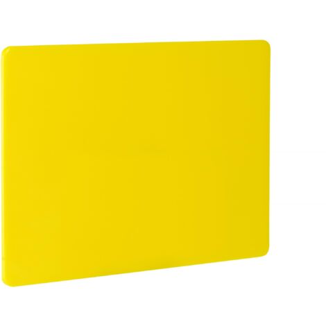HENDI Tagliere, HACCP, entrambi i lati lisci e utilizzabili, riduce al minimo l'opacizzazione dei coltelli, tagliere da cucina, 450x300x(H)10mm, plastica LPDE, giallo