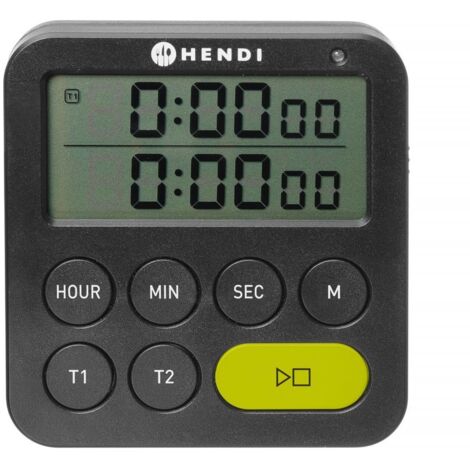 HENDI Timer, doppelt, Schwarz, 82x20x(H)86mm