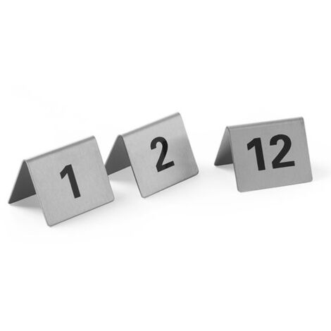 HENDI Tischnummern, Nummer 1-12, 50x35x(H)40mm