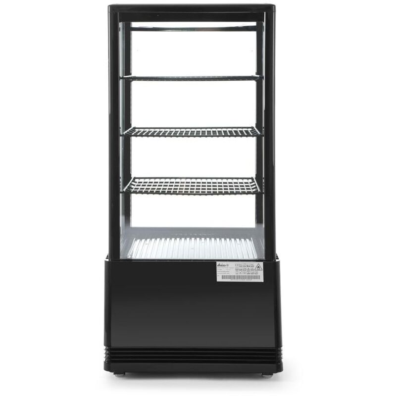 Image of HENDI Vetrina da Esposizione Refrigerata, Sbrinamento Automatico, Sistema Antifog, 3 Ripiani, Illuminazione LED, Classe Energetica C, 78L, 230V,