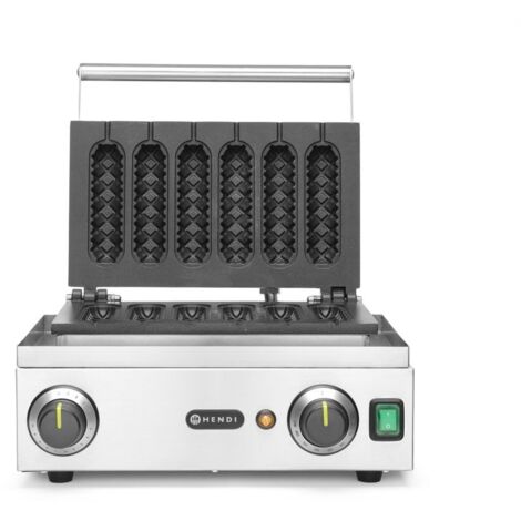 HENDI Waffeleisen 'Corn Dog', 230V/1550W, 390x378x(H)229mm