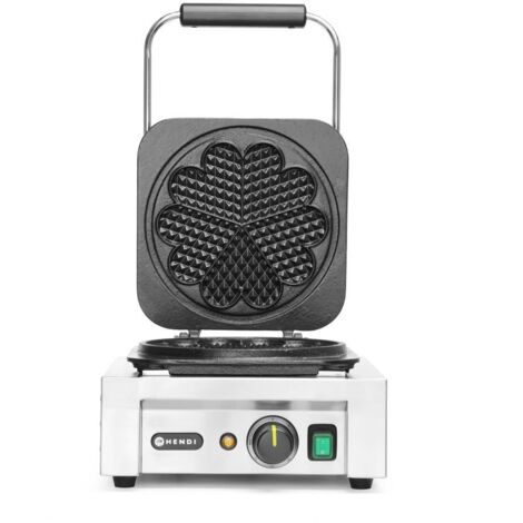 HENDI Waffeleisen 'Herz', 230V/2200W, 330x543x(H)251mm