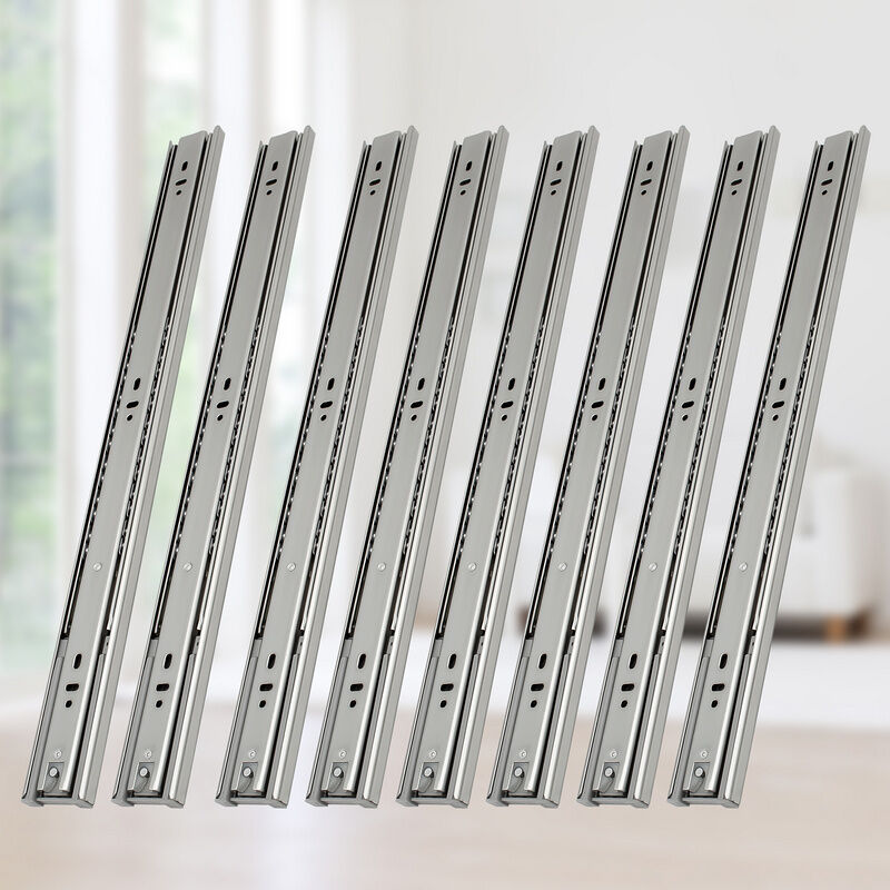 Glissières de tiroirs Coulisses pour charges lourdes softclose Coulisses à sortie totale 45mm 550mm 8X