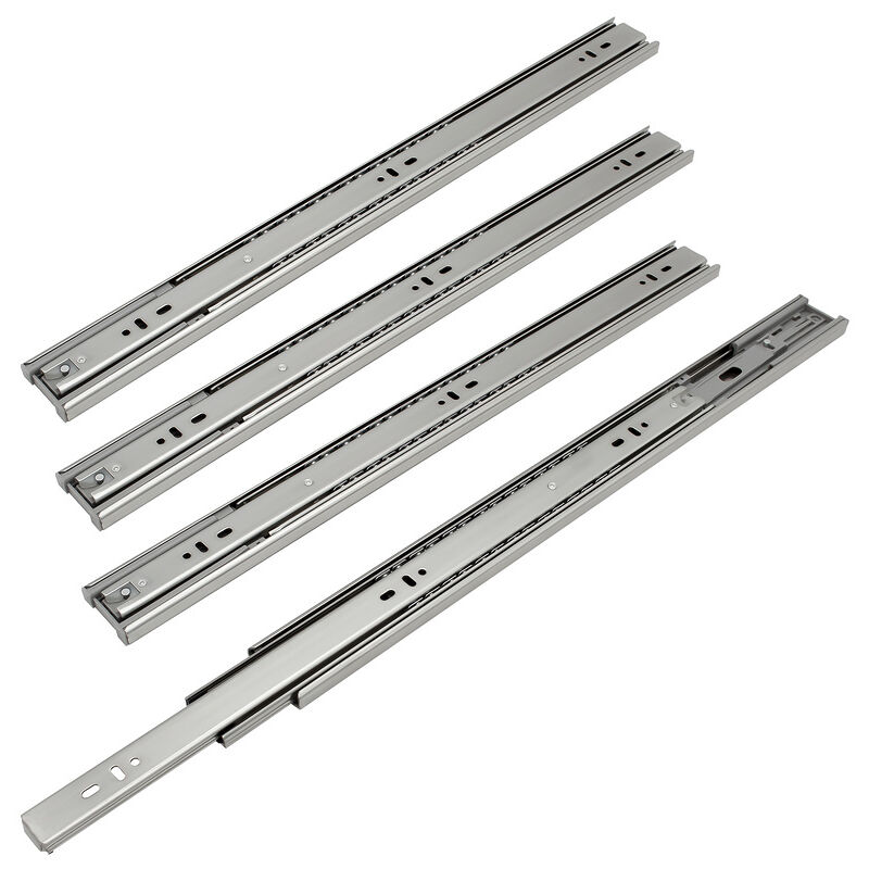 Glissières de tiroirs Coulisses pour charges lourdes softclose Coulisses à sortie totale 45mm 250mm 4X