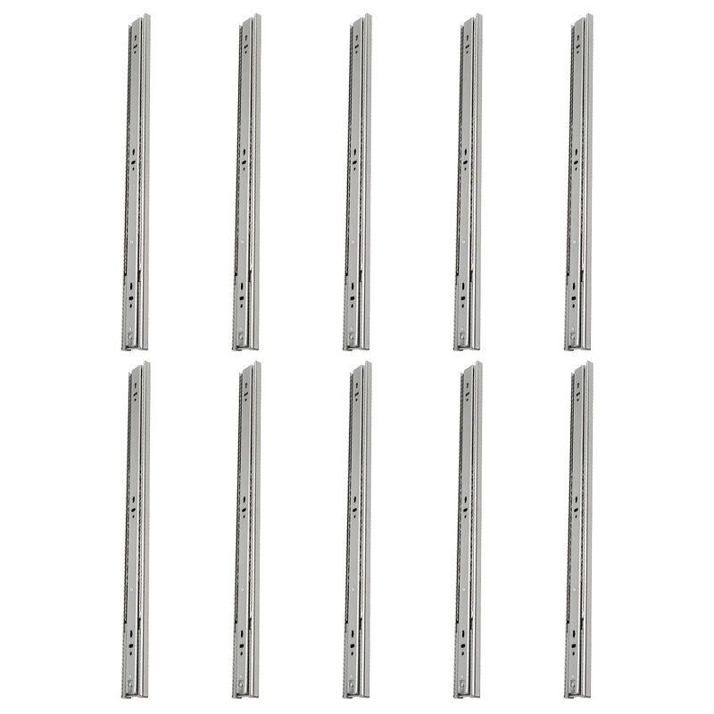 Glissières de tiroirs Coulisses pour charges lourdes softclose Coulisses à sortie totale 45mm 250mm 10X