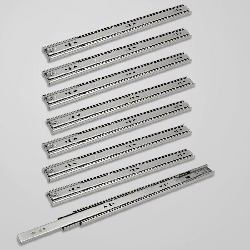 Glissières de tiroirs Coulisses pour charges lourdes softclose Coulisses à sortie totale 45mm 650mm 8X