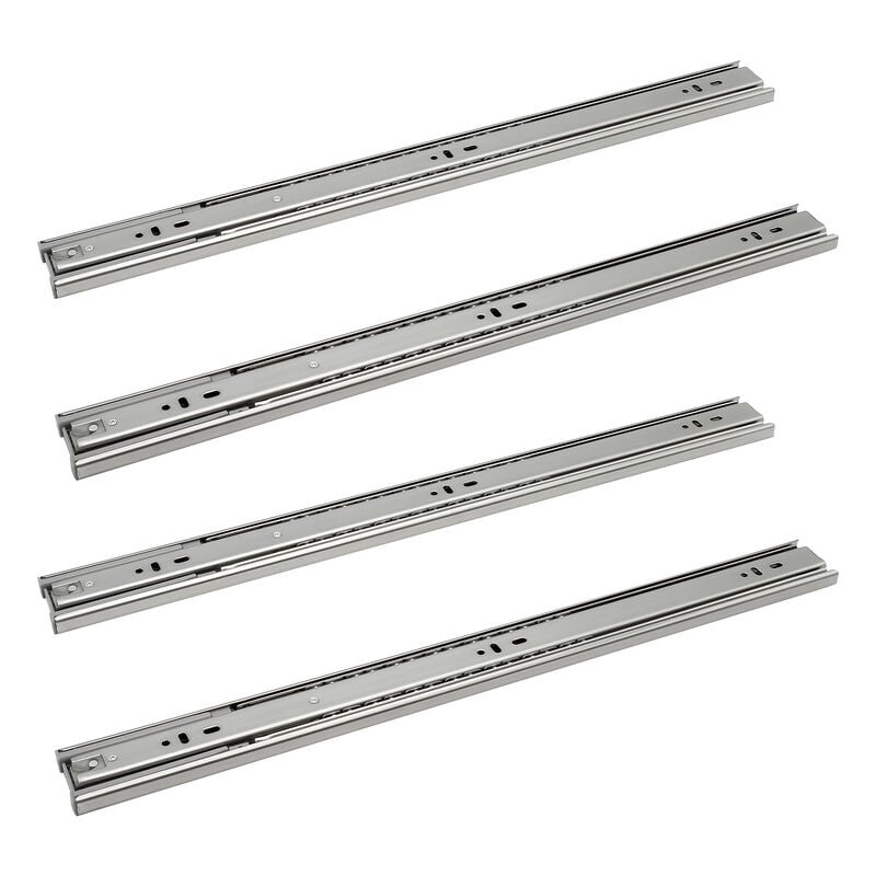 Glissières de tiroirs Coulisses pour charges lourdes softclose Coulisses à sortie totale 45mm 250mm 4X