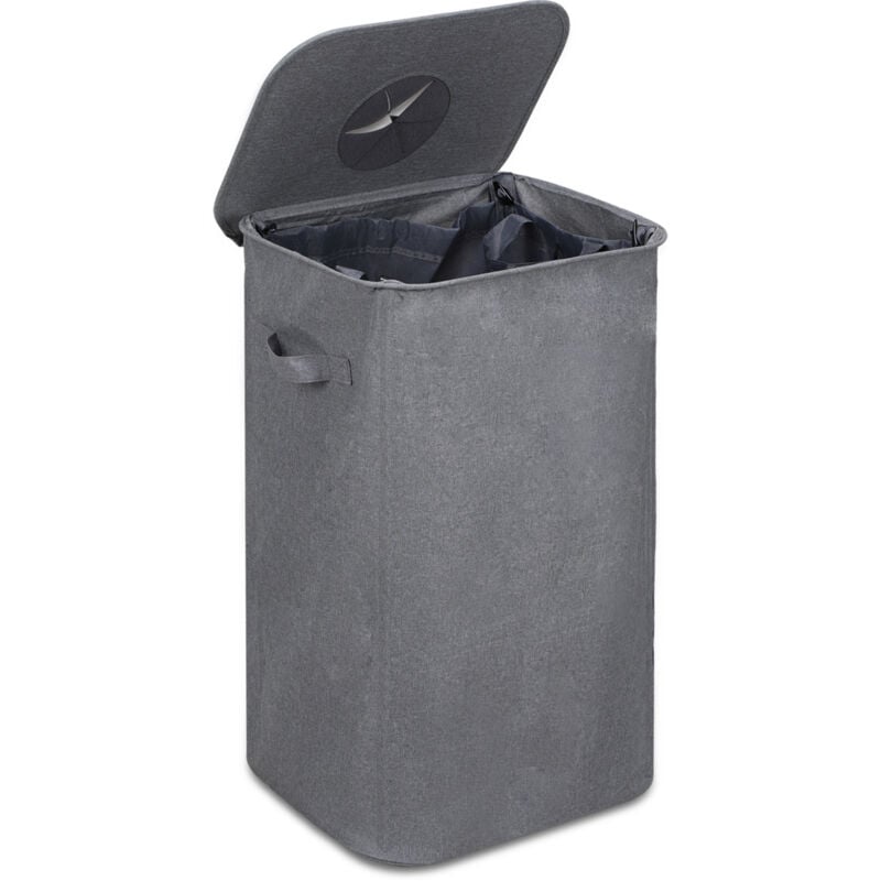 Hengda - 100L stockage des bouteilles consignées Poubelle Recyclage Avec 2 Sacs De Transport, Stockage Des Bouteilles Consignées Gris