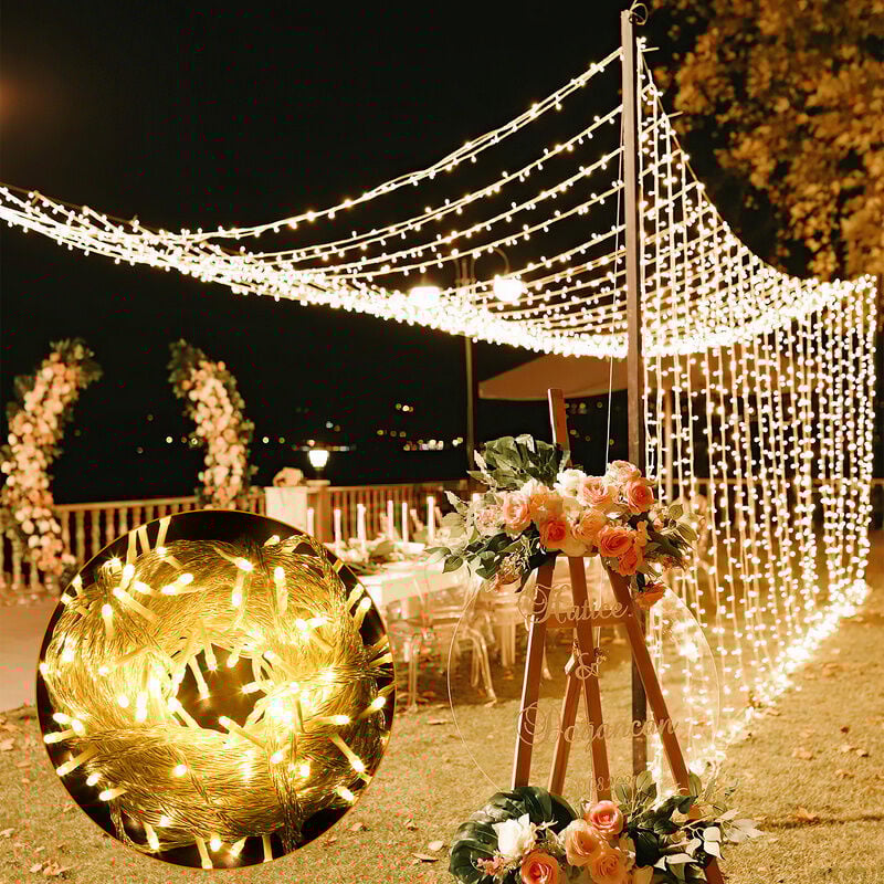10m 100 led Lichterkette Wasserdicht Beleuchtung weihnachtslicht Leuchte Vorhang,Warmweiß – Warmweiß – Hengda | 00726505965278 10m 100 led Lichterkette Wasserdicht Beleuchtung weihnachtslicht Leuchte Vorhang,Warmweiß – Warmweiß – Hengda | 00726505965278