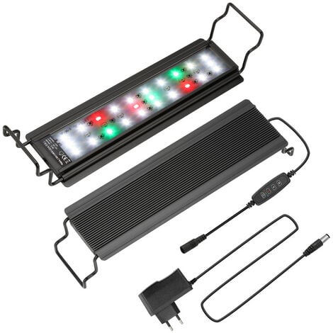 Furado Illuminazione LED per Acquario, Lampada a LED per acquario,  Impermeabile, LED per acquario con spina europea, Illuminazione per Piante  Acquatiche con Clip Potente (Nero).