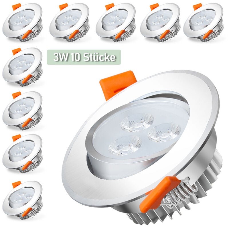 10X 3W Warmweiß led Einbaustrahler Deckenstrahler Einbauleuchten led Deckenspots Spots Deckenleuchte Einbauspots Einbauleuchten für das bad Küche | 09051291731563 10X 3W Warmweiß led Einbaustrahler Deckenstrahler Einbauleuchten led Deckenspots Spots Deckenleuchte Einbauspots Einbauleuchten für das bad Küche | 09051291731563