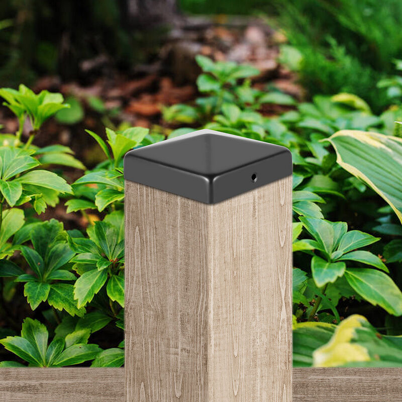 10x Capuchon de poteau Clôture Capuchon de clôture Carré Pyramides Pyramide Noir 71mm - Hengda