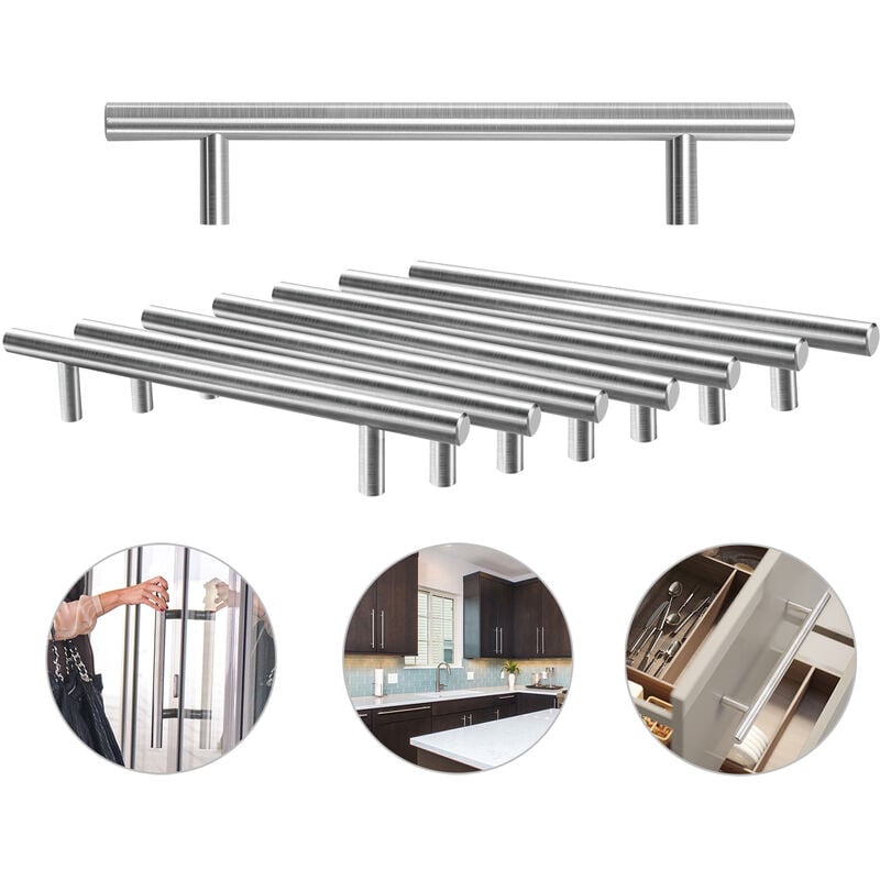 10x Stangengriff Bad Küchengriff Möbelgriff Echt Edelstahl Schrank Relinggriff Griff 18812812MM – Silber – Hengda | 00726503389946 10x Stangengriff Bad Küchengriff Möbelgriff Echt Edelstahl Schrank Relinggriff Griff 18812812MM – Silber – Hengda | 00726503389946