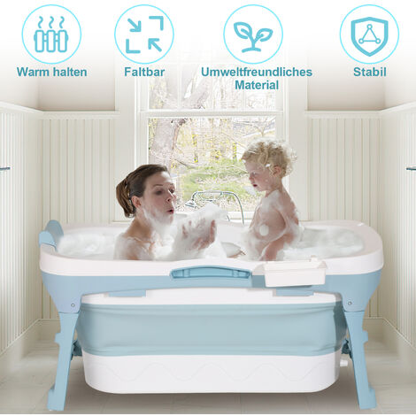 Acquista Vasca da bagno portatile per adulti 27 X 25 vasca da bagno  pieghevole indipendente vasca da bagno ecologica con doccia a immersione  con schiuma termoisolante Bagno per famiglie