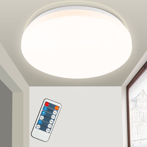 Hengda 18W LED Deckenleuchte mit Bewegungsmelder Einstellbar, LED Deckenlampe mit Bewegungssensor, mit Fernbedienung, IP44 Wasserdicht Sensorleuchte, Neutralweiß, für Treppen Flur Badezimmer Balkon