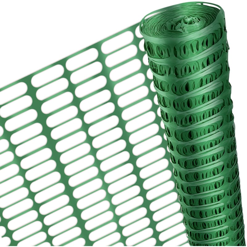 Hengda 1x50m Barrière de signalisation plastique clôture souple Grillage signalisation Clôture de jardin - Verte