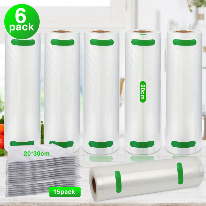 Hengda - swanew Sacs sous Vide Alimentaire,6 Rouleaux Sacs sous Vide 20 x 600 cm Approuvé par la fda sans bpa
