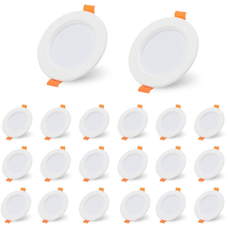 20x spots encastrables led spots encastrables 5W spots de plafond Blanc froid - Hengda