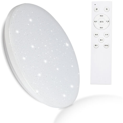 Hengda 24W LED Deckenleuchte mit Sternenhimmel-Effekt und Dimmbarkeit für Energiesparlampen mit Fernbedienung