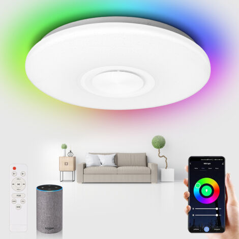 JDONG LED Deckenleuchte Mit Bluetooth Speaker - RGB Licht & Musik Fürs Zuhause