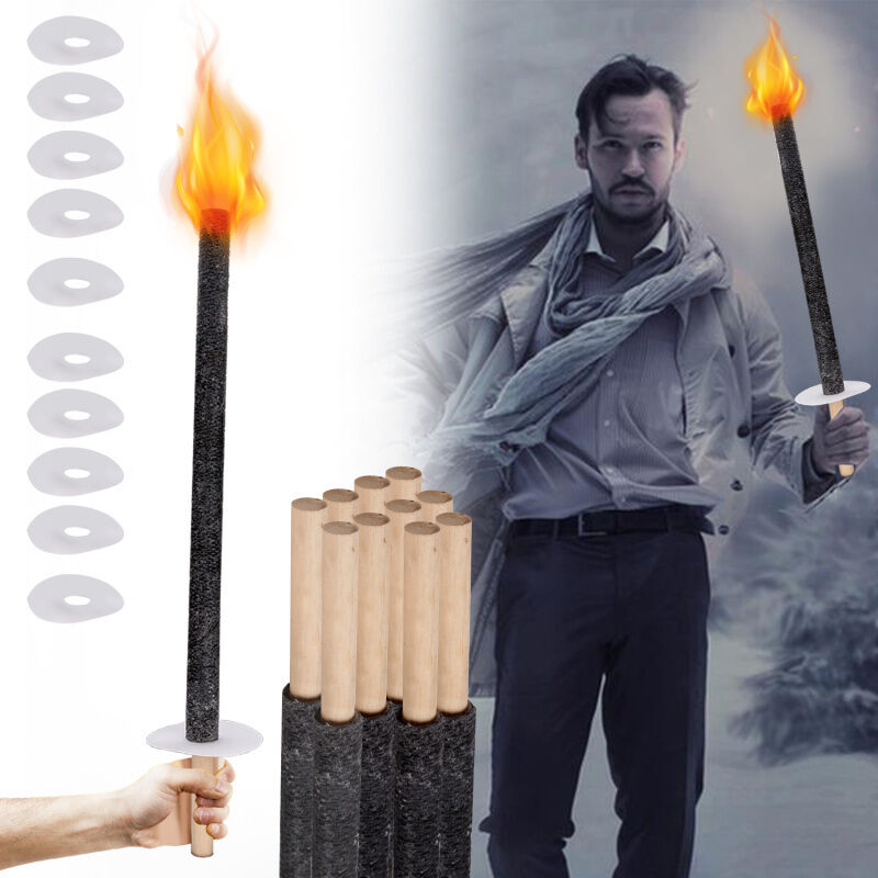 Hengda - 25x Lumières Flamme torches torches de jardin torches pour enfants torches de cire torches de jardin au choix temps de combustion 45 min